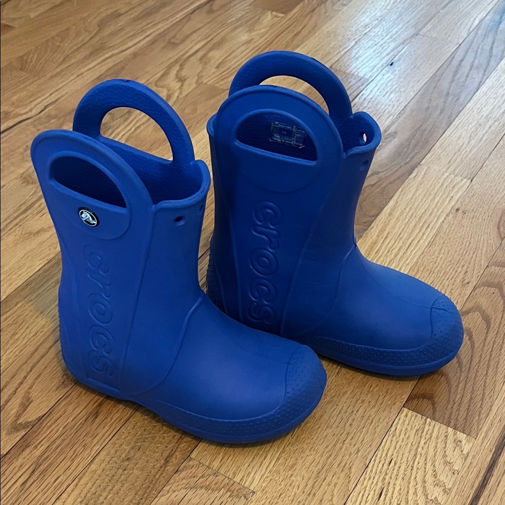 CROCS Kids Vibrant Blue Rain Boots